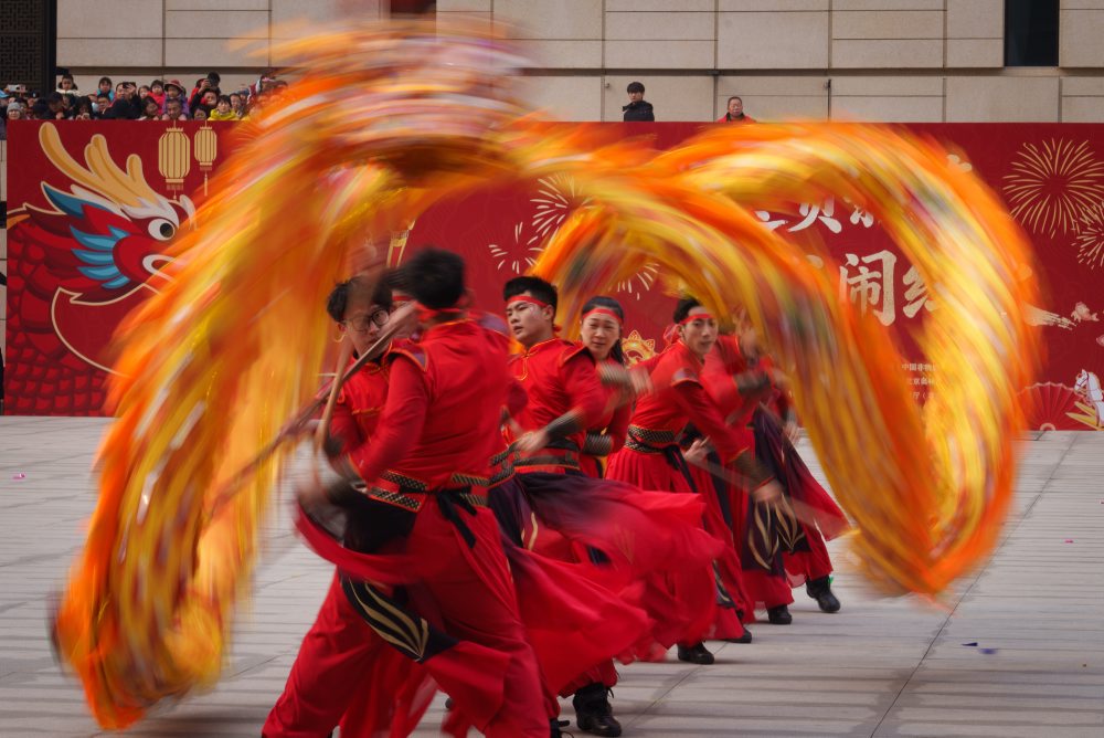 Folklórne predstavenie v Pekingu
