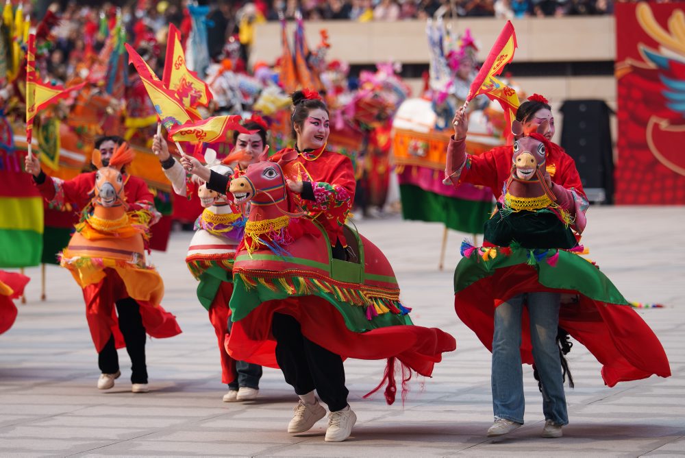 Folklórne predstavenie v Pekingu