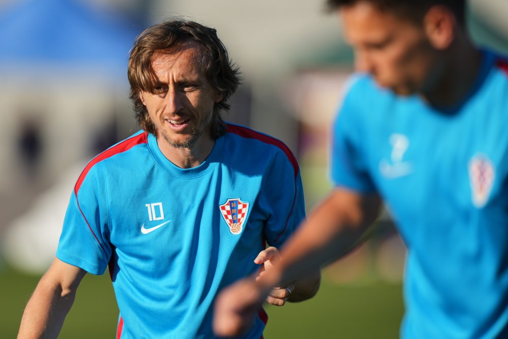 Tréning chorvátskej futbalovej reprezentácie Luka Modrič na MS 