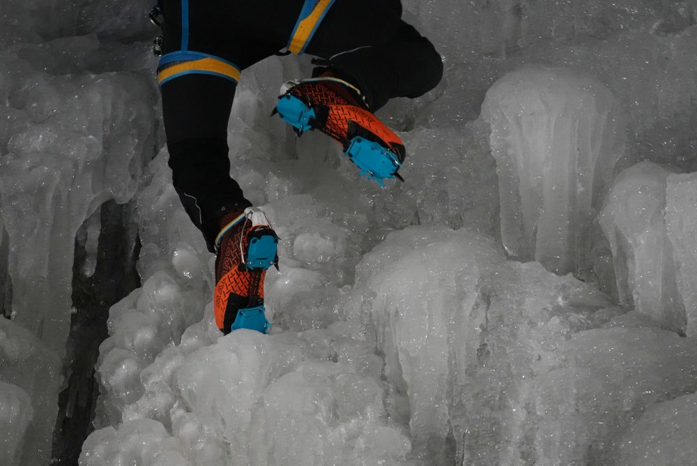 Ľadová stena v českej obci Vír 