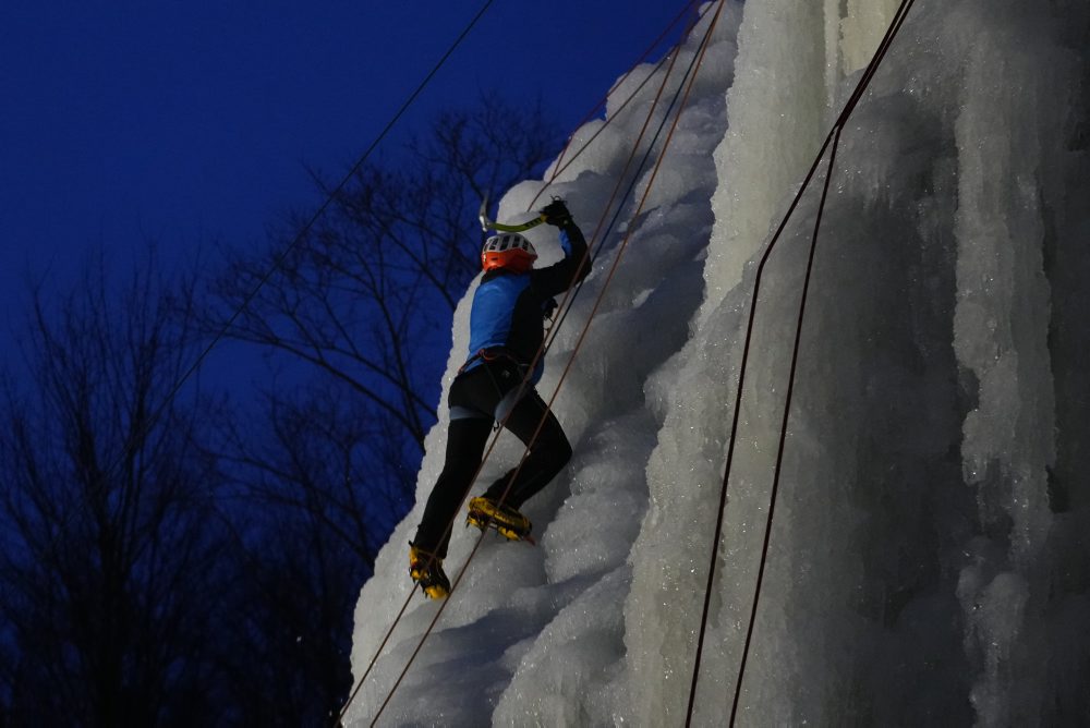 Ľadová stena v českej obci Vír 