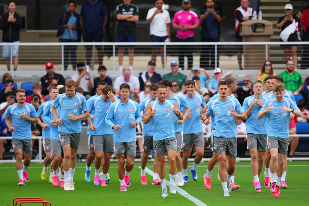 Tréning českej futbalovej reprezentácie pred MS 