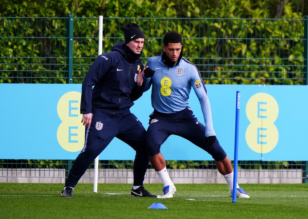 Tréning anglického tímu pred priateľským zápasom s Japonskom