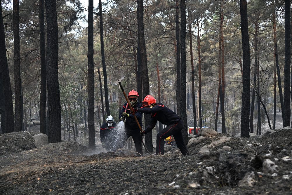 Požiar v lese Fontainebleau vo Francúzsku