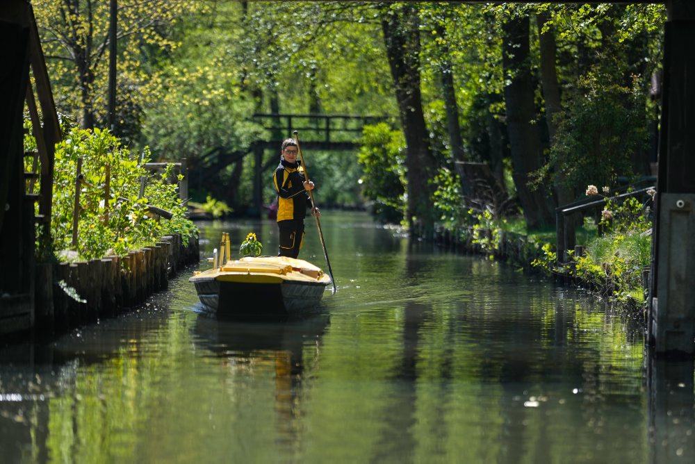 Poštárka na loďke v Spreewalde 