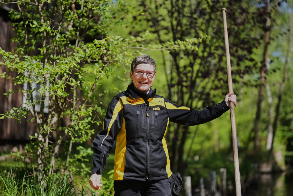 Poštárka na loďke v Spreewalde 