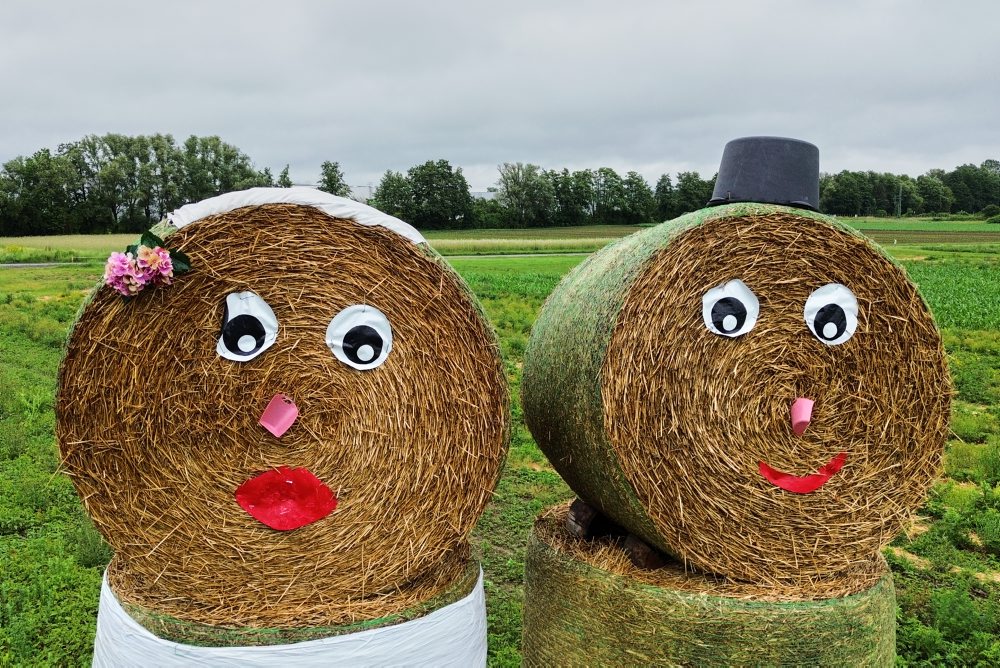 Balíky slamy v Nemecku