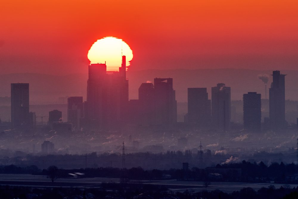 Denný život v nemeckom Frankfurte 