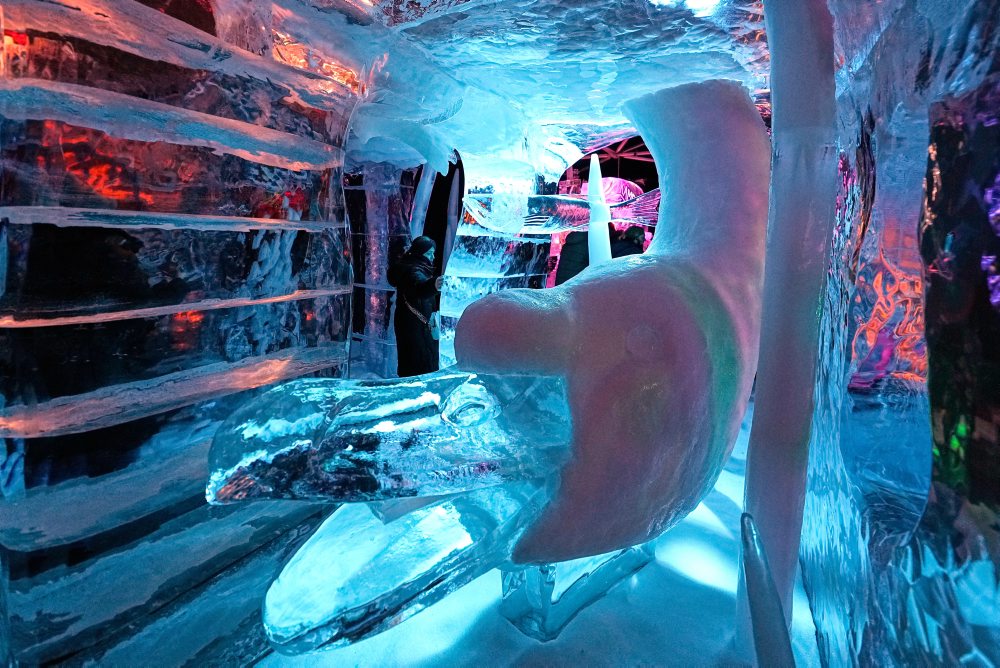 Výstava ľadových sôch v nemeckom Oberhausene