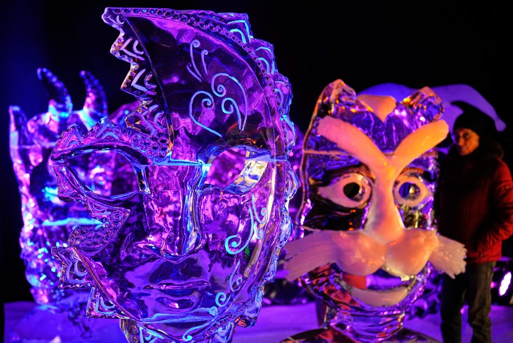 Výstava ľadových sôch v nemeckom Oberhausene