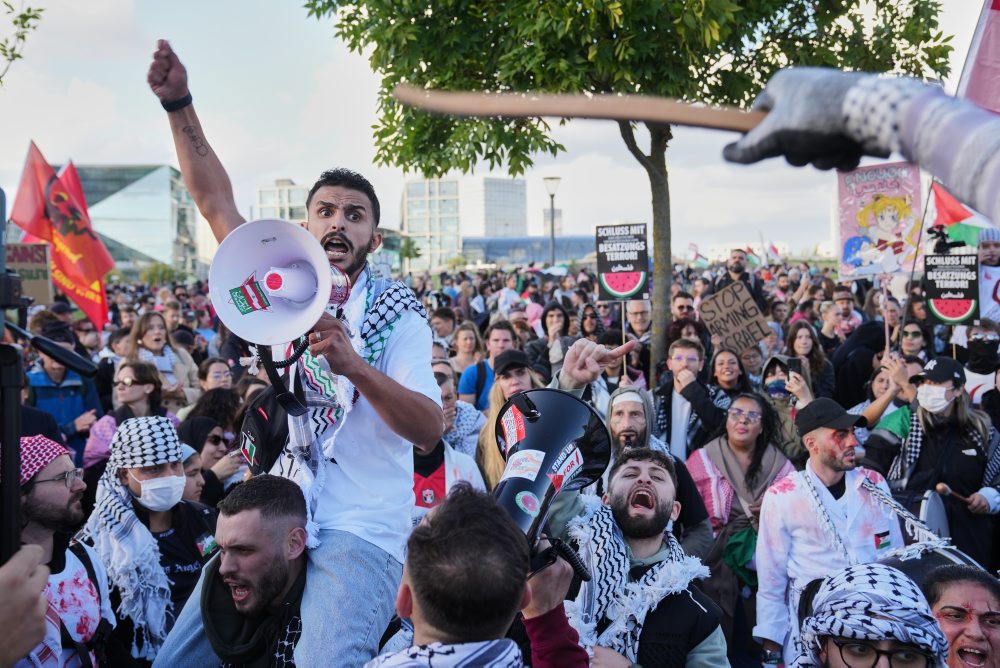 Propalestínske protesty v Berlíne
