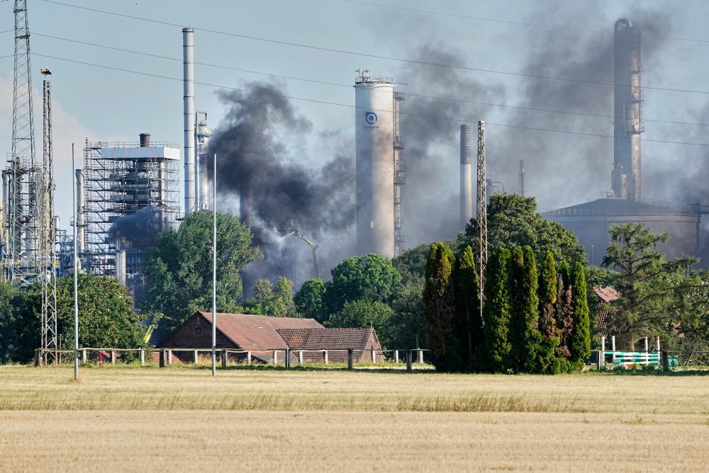Požiar v rafinérii BP v Gelsenkirchene