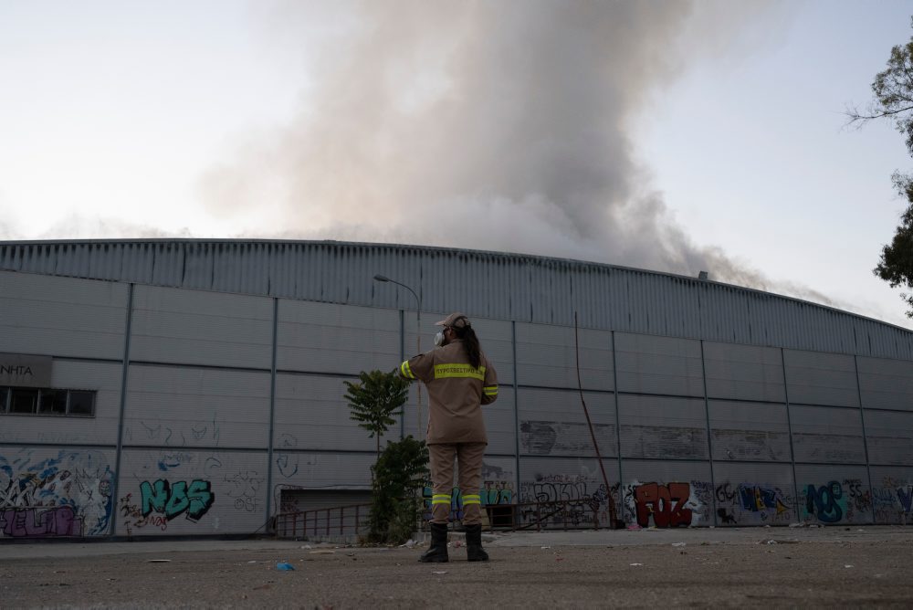 Požiar bedmintonovej haly v Aténach 