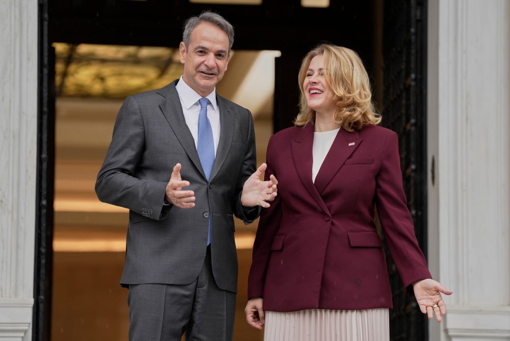 Lotyšská premiérka v Grécku 