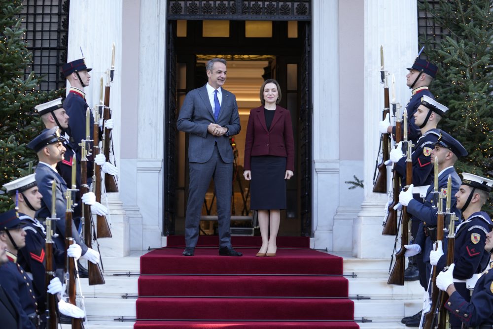 Moldavská prezidentka Maia Sanduová pricestovala na návštevu Grécka