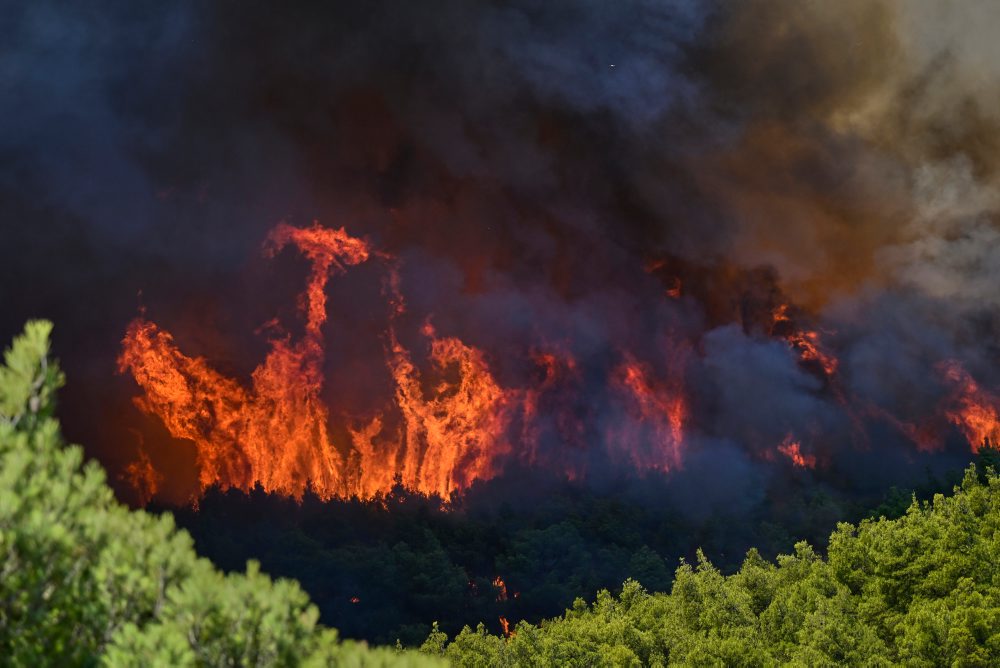 Lesné požiare v Grécku 