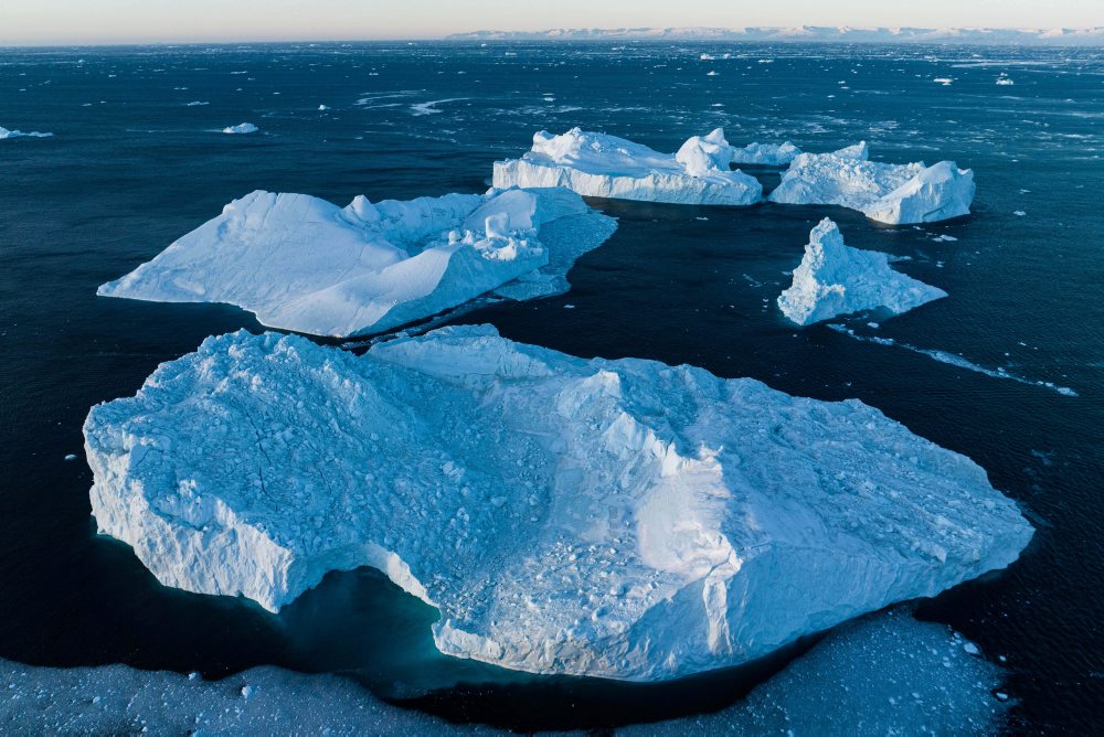 Ľadovvce v zálive Disko v Grónsko 