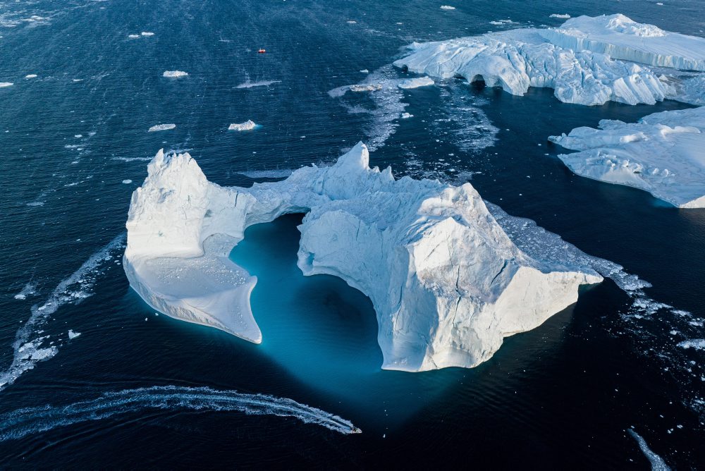 Ľadovec v zálive Disko v Grónsko 