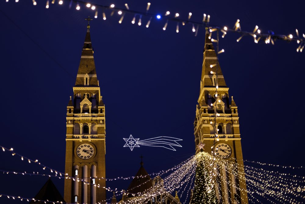 Vianočná výzdoba v maďarskom meste Szeged