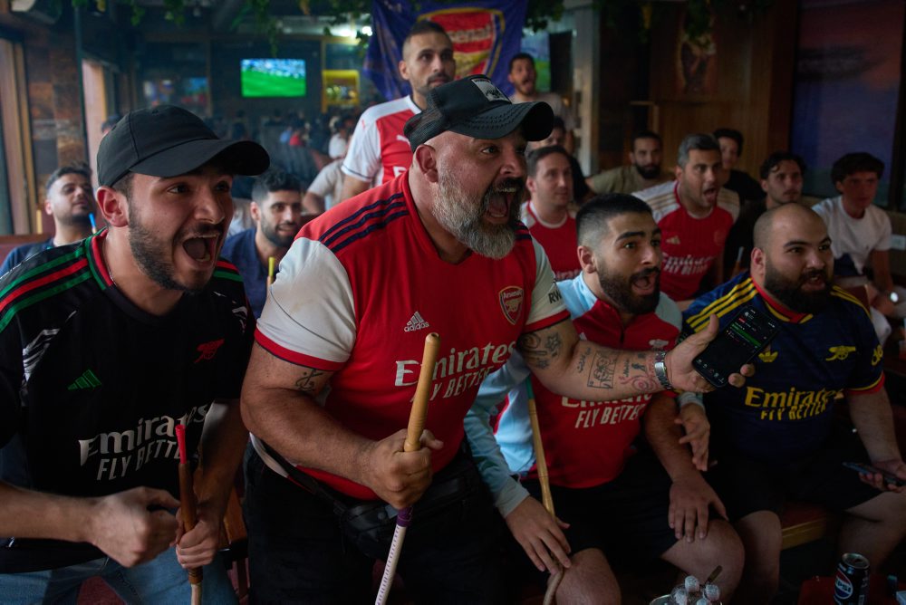 Fanúšikovia Arsenalu sledujú finále Ligy majstrov v Libanone 