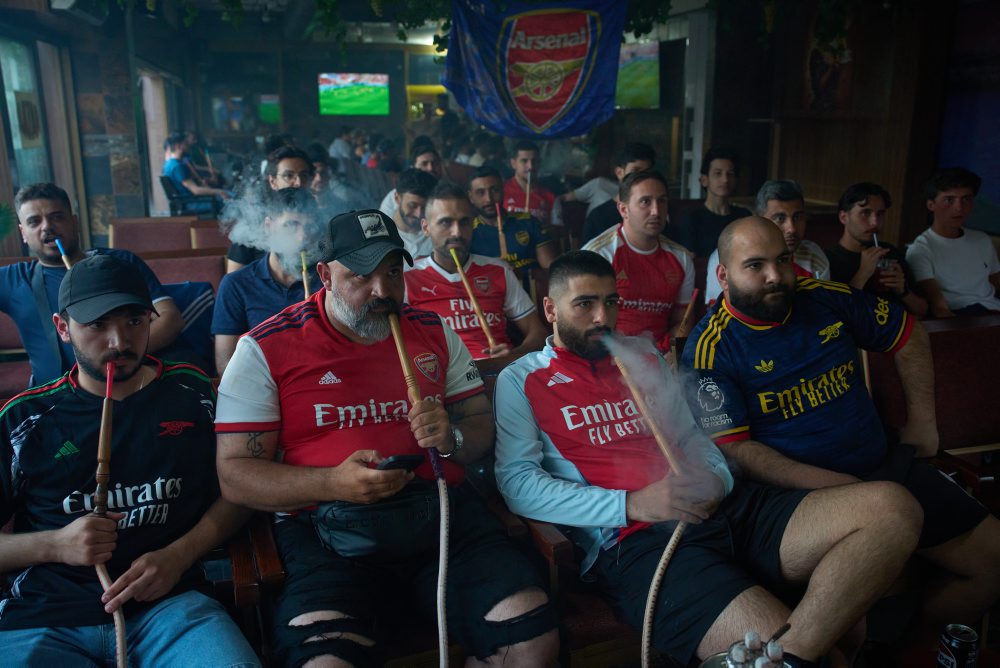 Fanúšikovia Arsenalu sledujú finále Ligy majstrov v Libanone 