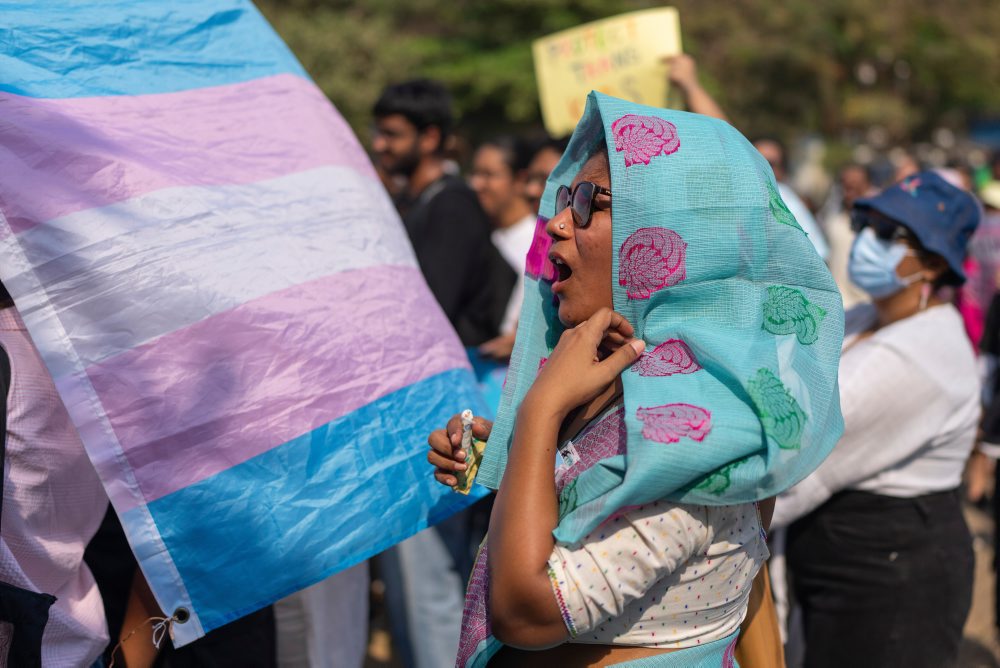 Protest proti návrhu novely zákona o právach transrodových osôb v Indii