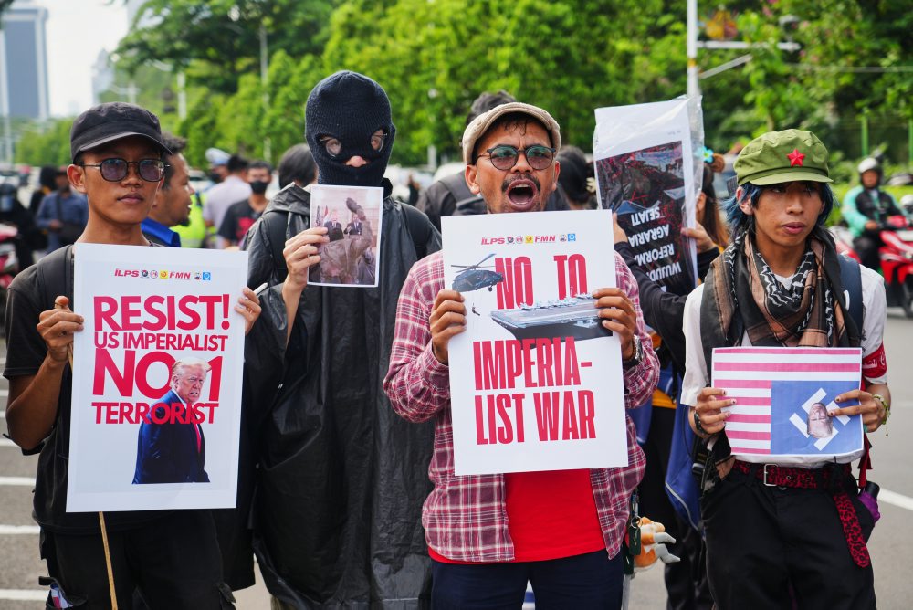 V Jakarte protestovali proti krokom USA vo Venezuele