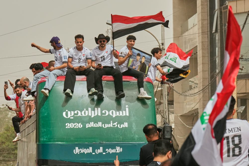 Oslavy irackých futbalistov po postupe na svetový šampionát v Bagdade