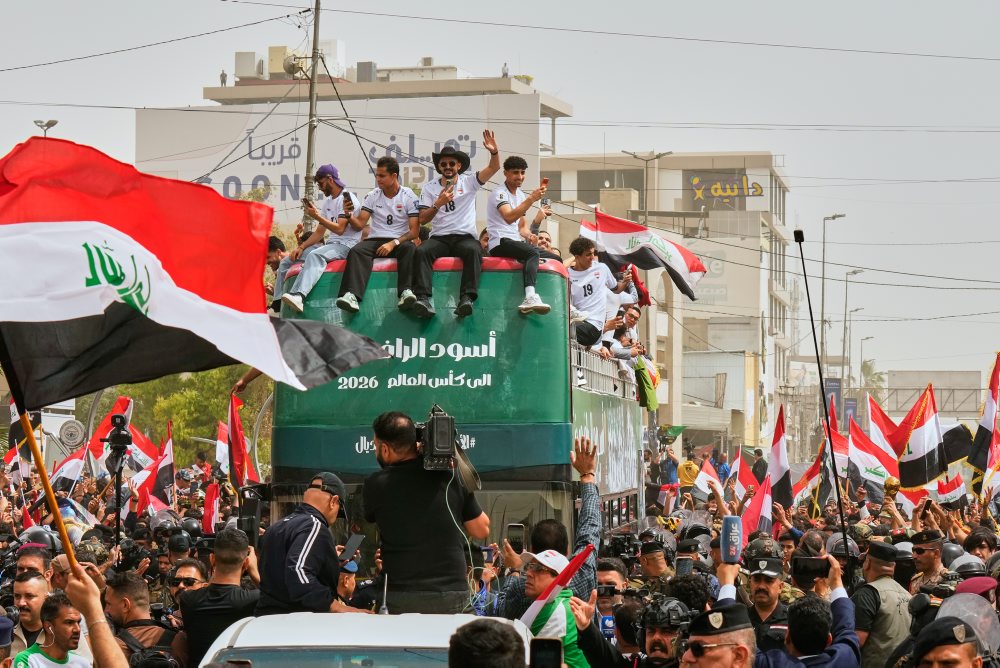 Oslavy irackých futbalistov po postupe na svetový šampionát v Bagdade