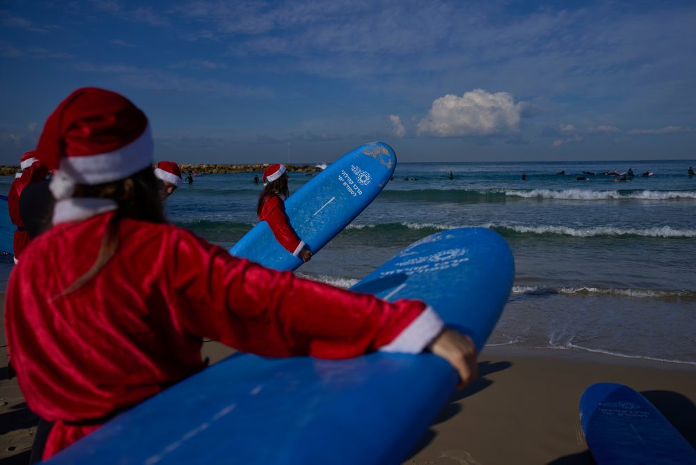 Natáčanie vianočnej reklamy v Tel Avive  