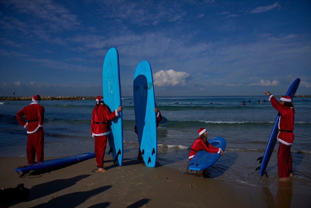 Natáčanie vianočnej reklamy v Tel Avive  