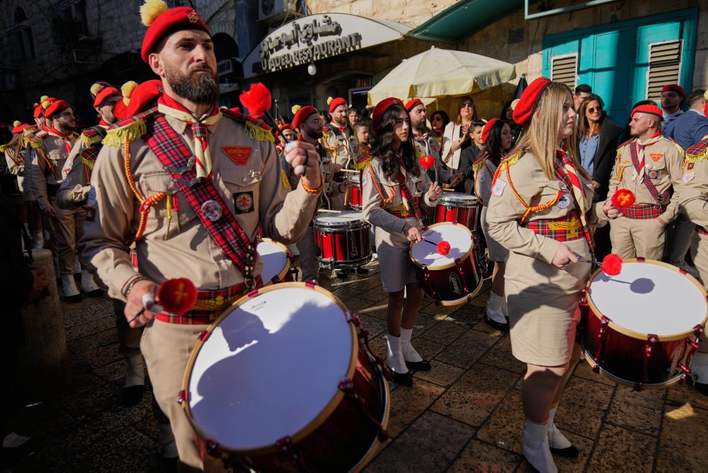 Skautský pochod v Betleheme 
