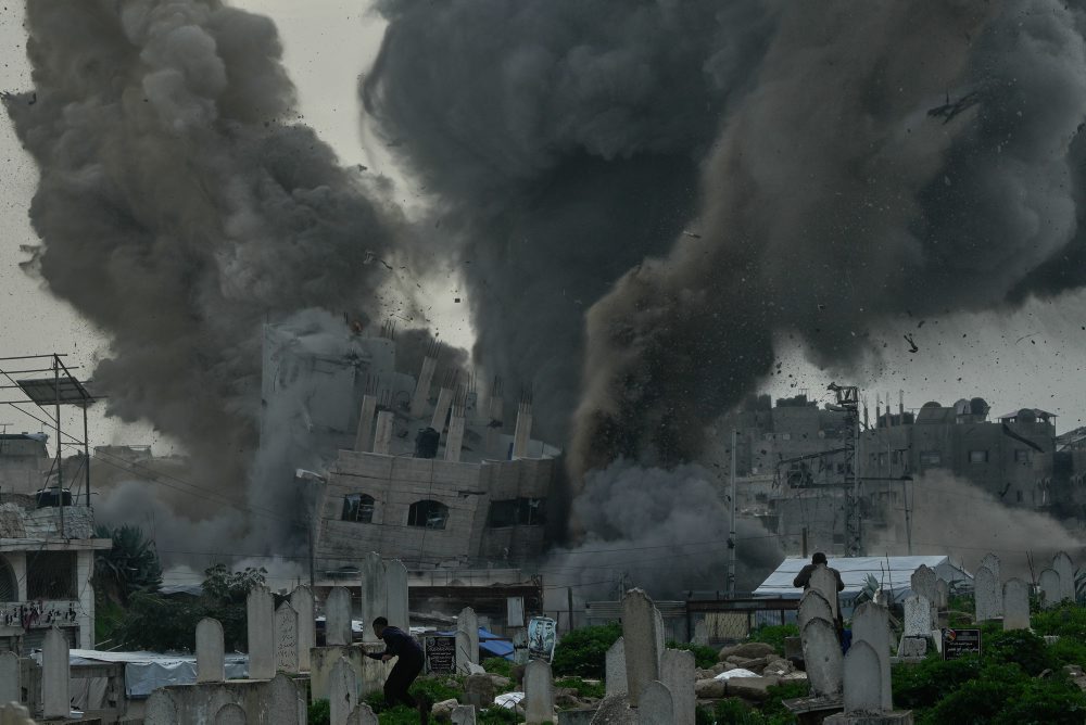 Izraelsky letecký útok na Pásmo Gazy v meste Gaza