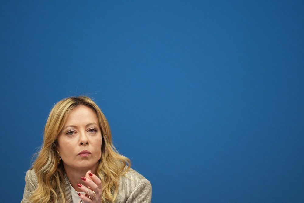 Novoročná tlačová konferencia talianskej premiérky Giorgie Meloniovej