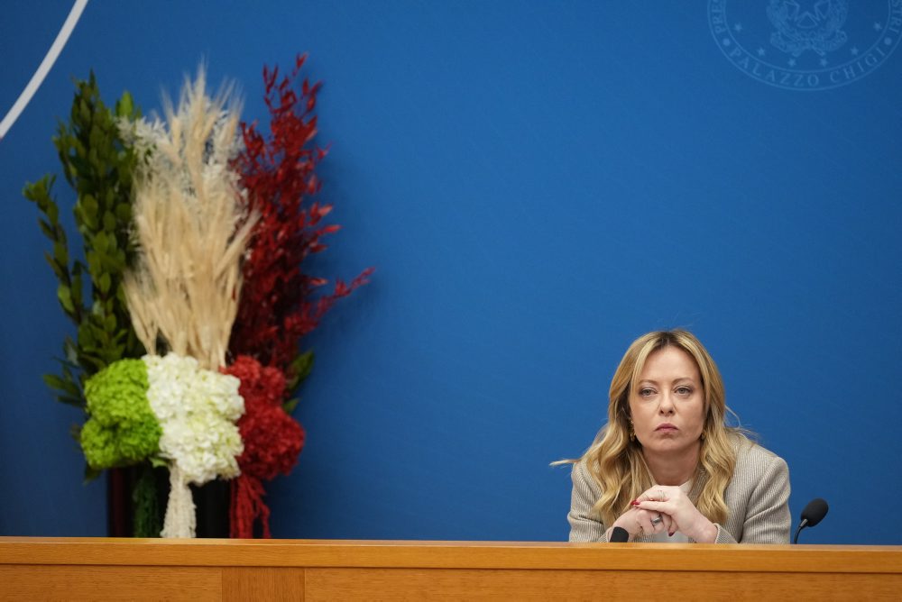 Novoročná tlačová konferencia talianskej premiérky Giorgie Meloniovej