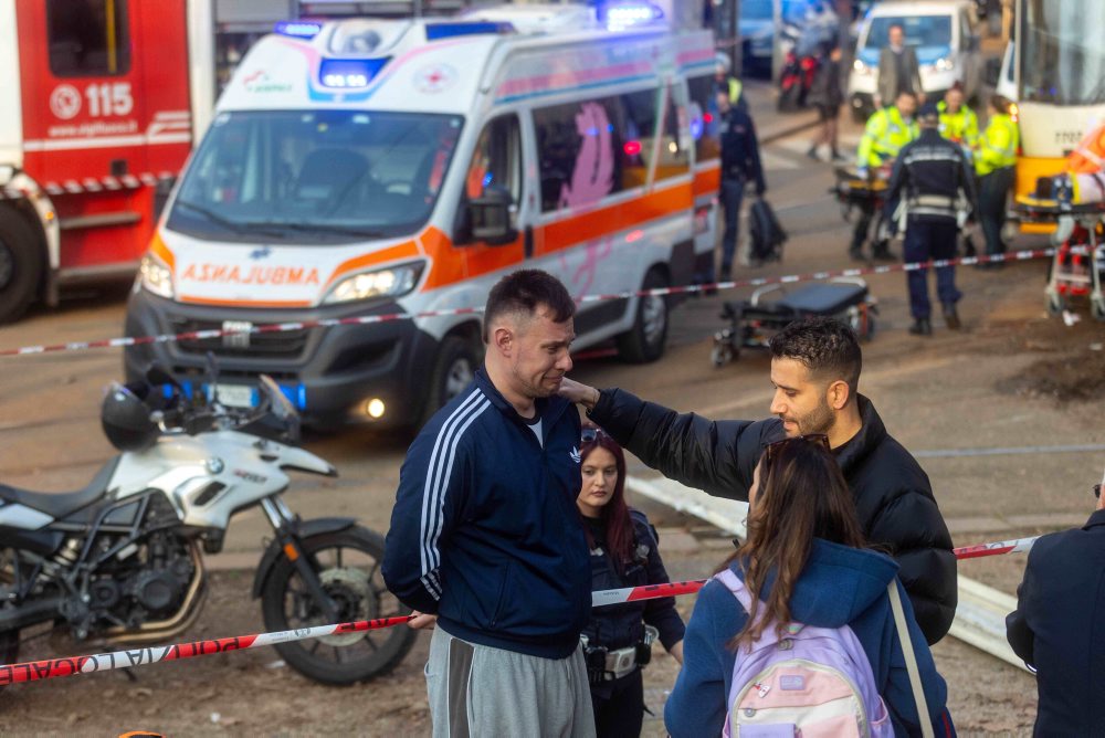 Vykoľajenie električky v Miláne 