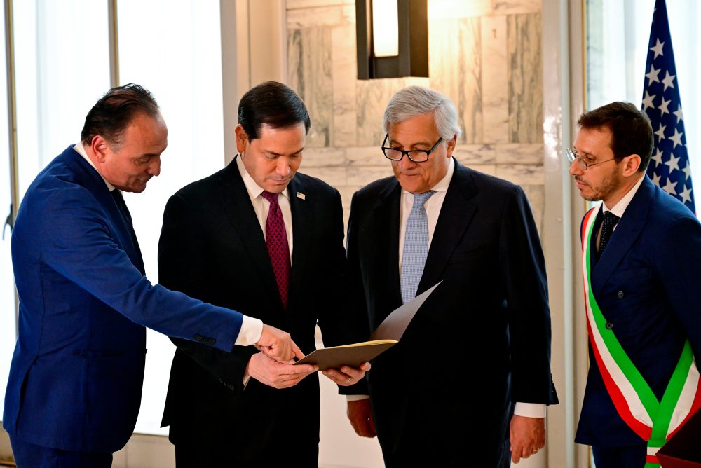 Americký minister zahraničných vecí Marco Rubio na návšteve v Taliansku