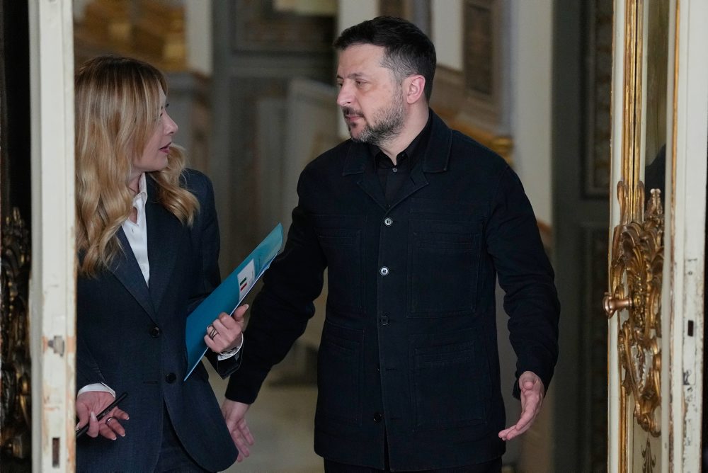 Ukrajinský prezident Volodymyr Zelenskyj v Taliansku