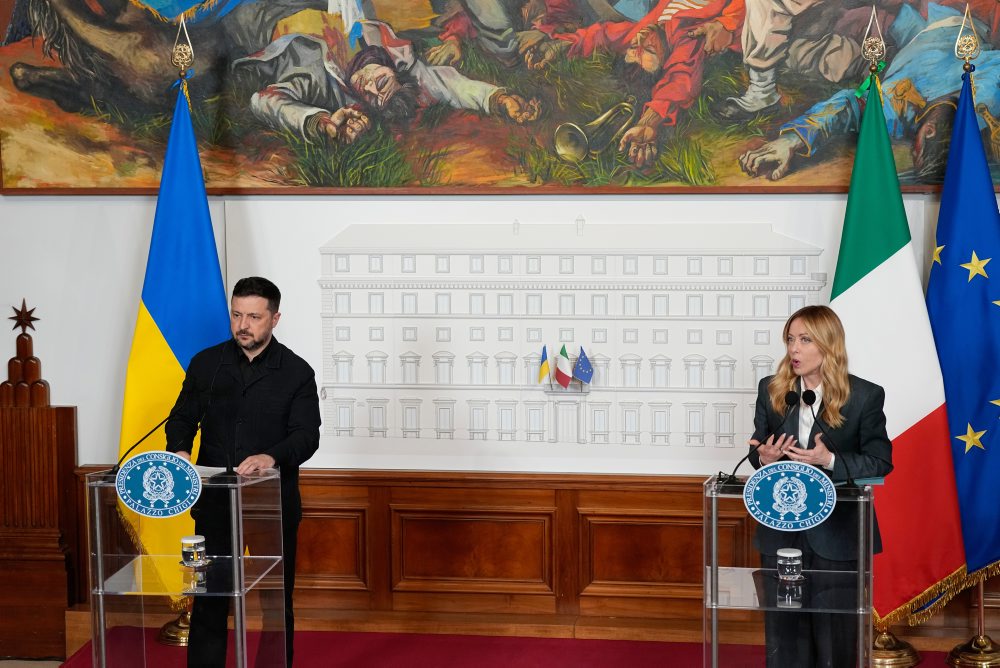 Ukrajinský prezident Volodymyr Zelenskyj v Taliansku