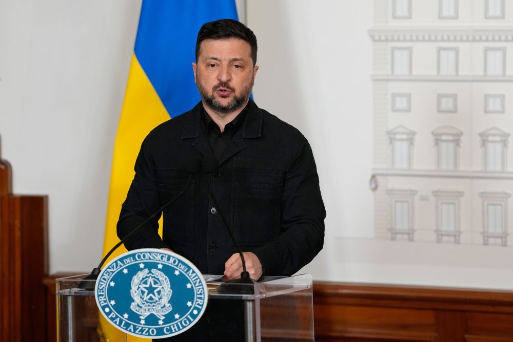 Ukrajinský prezident Volodymyr Zelenskyj v Taliansku