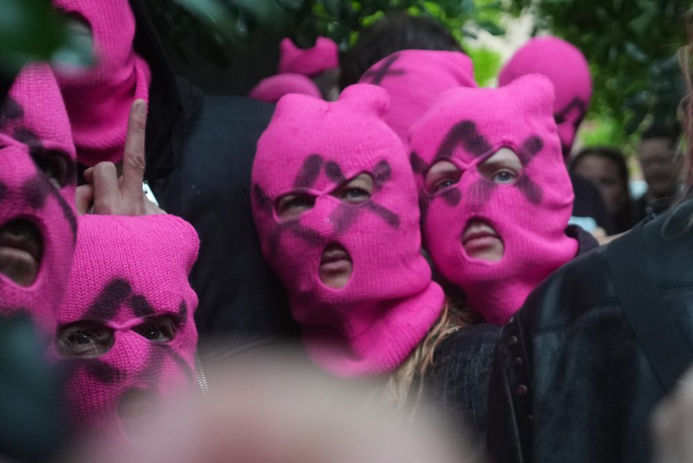 Protest proti prítomnosti Ruska na výstave Biennale v Benátkach
