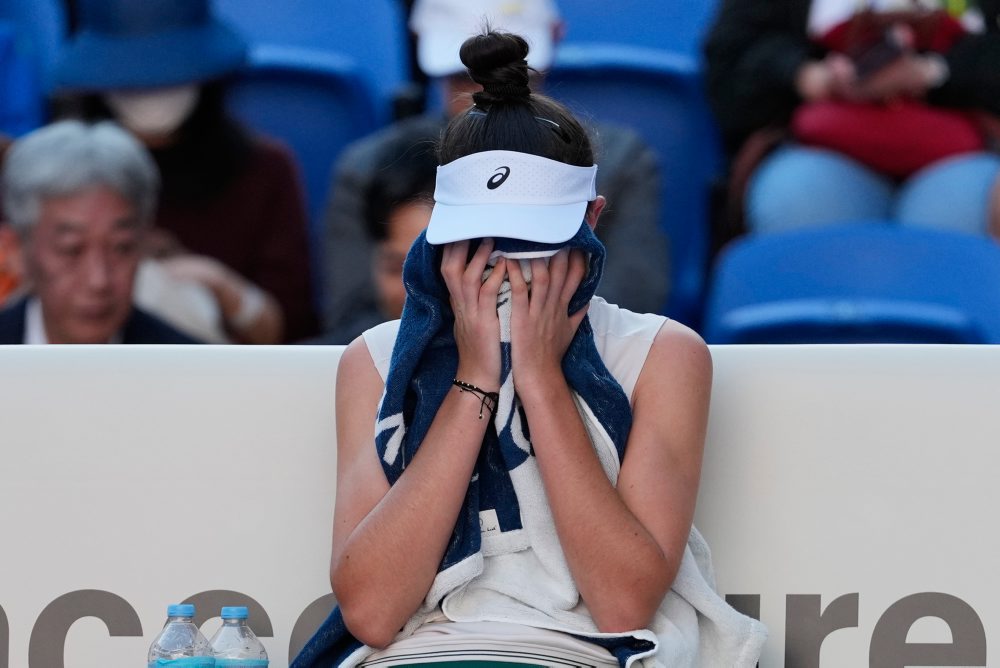Semifinále dvojhry na turnaji v Tokiu: Mia Pohánková - Diana Šnajderová