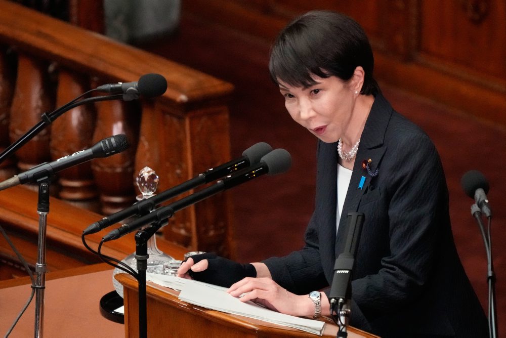 Prejav japonskej premiérky v parlamente