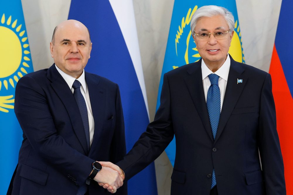 Ruský premiér Michail Mišustin v Kazachstane