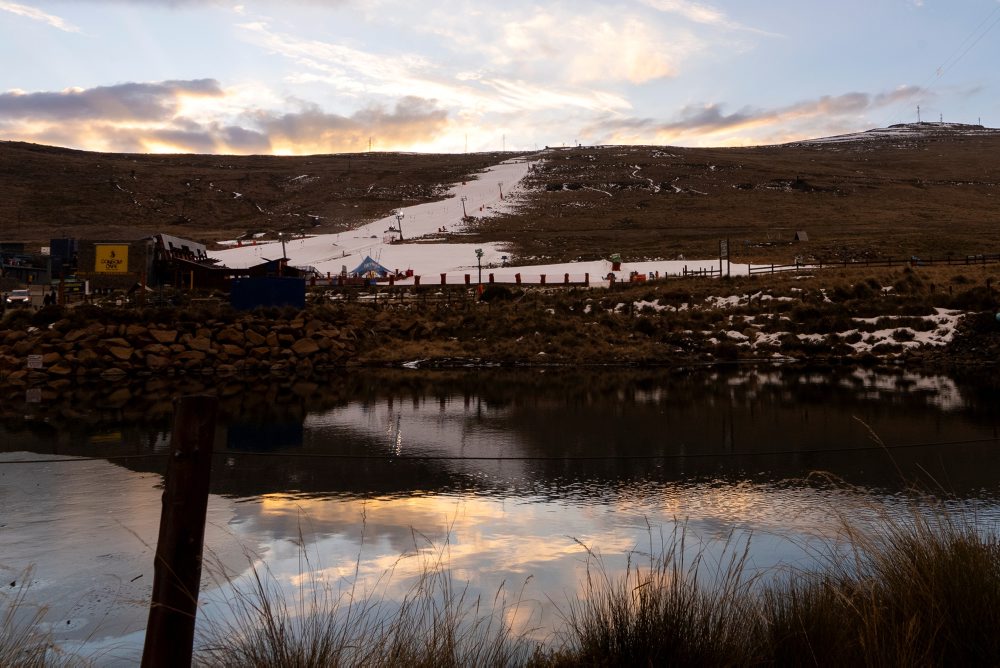 Lyžiarske stredisko v štáte Lesotho na juhu Afriky 