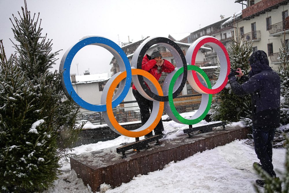 Sneženie v Cortine d'Ampezzo