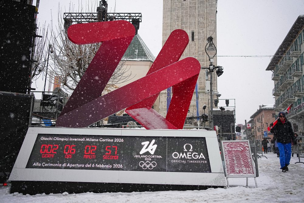 Sneženie v Cortine d'Ampezzo