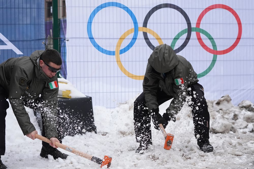 Tréning zjazdu mužov na zimných olympijských hrách