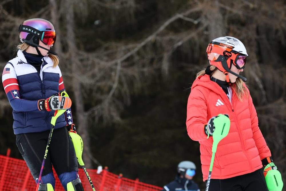 slovenská lyžiarka Petra Vlhová, Američanka Mikaela Shiffrinová 