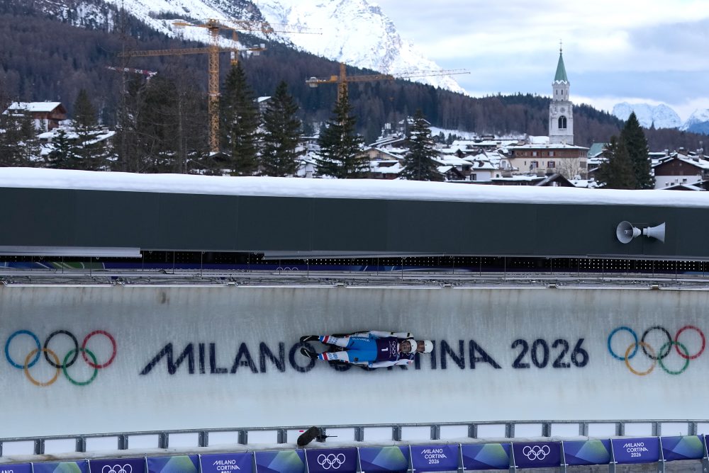 Tréning sánkarov pred súťažou dvojíc